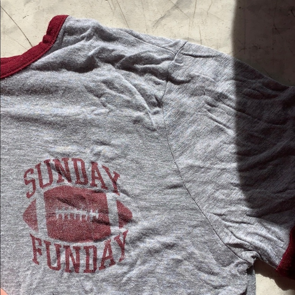 Gray Crop Top (Sunday Funday Football)